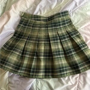 Plaid Green Women's Skirt